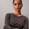 Icon-puuvilla-Modal, kevyesti vuorattu pitkähihainen t-paita-Bralette