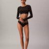 Icon-puuvilla-Modal, kevyesti vuorattu pitkähihainen t-paita-Bralette
