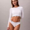 Icon-puuvilla-Modal, kevyesti vuorattu pitkähihainen t-paita-Bralette