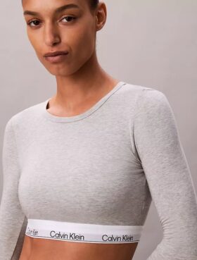 Icon-puuvilla-Modal, kevyesti vuorattu pitkähihainen t-paita-Bralette