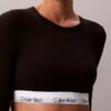 Icon-puuvilla-Modal, kevyesti vuorattu pitkähihainen t-paita-Bralette