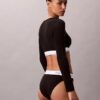 Icon-puuvilla-Modal, kevyesti vuorattu pitkähihainen t-paita-Bralette