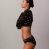 Icon-puuvilla-Modal, kevyesti vuorattu pitkähihainen t-paita-Bralette