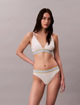 Icon-puuvilla-Modal-raidallinen, kevyesti vuorattu kolmiomallinen Bralette