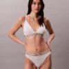 Icon-puuvilla-Modal-raidallinen, kevyesti vuorattu kolmiomallinen Bralette