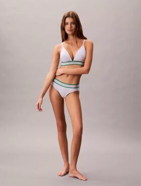 Icon-puuvilla-Modal-raidallinen, kevyesti vuorattu kolmiomallinen Bralette
