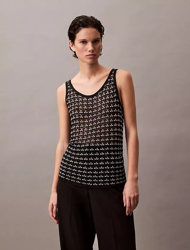 Jacquard-kuvioitu toppi Jacquard-kuvioitu toppi