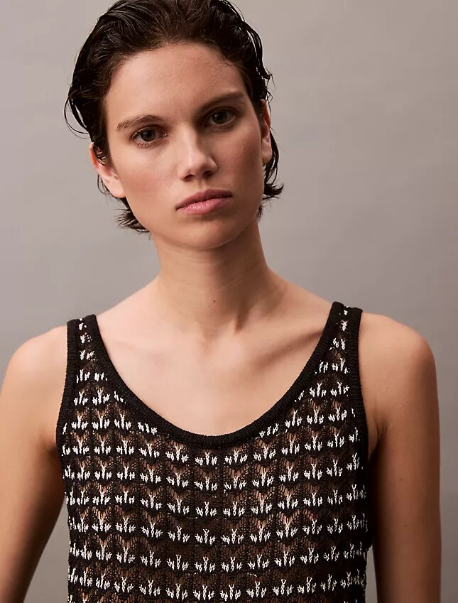 Jacquard-kuvioitu toppi Jacquard-kuvioitu toppi