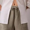 Kaksinkertainen sideharsoiset vetoketjushortsit Kaksinkertainen sideharsoiset vetoketjushortsit