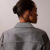 Kiiltävä denim-bomber-takki Kiiltävä denim-bomber-takki