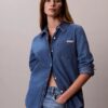 Klassinen denim-paita napit edessä