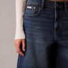 Käännetty helma A-linjaiset Denim-shortsit Käännetty helma A-linjaiset Denim-shortsit