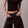 Käännetty helma A-linjaiset Denim-shortsit Käännetty helma A-linjaiset Denim-shortsit