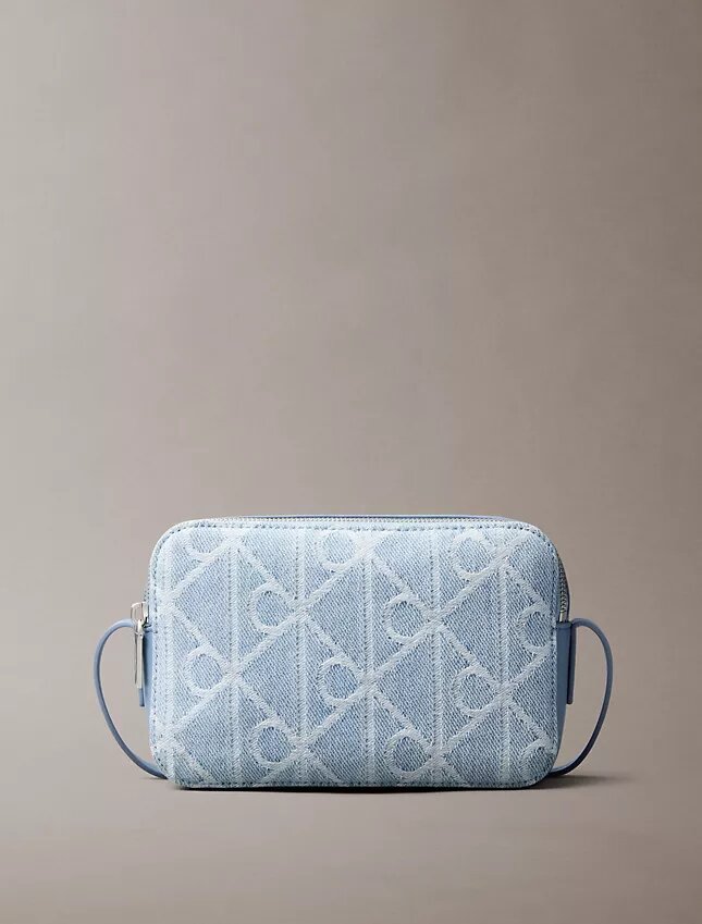 Koko pinnan kattava logomerkki Denim-kameralaukku Koko pinnan kattava logomerkki Denim-kameralaukku