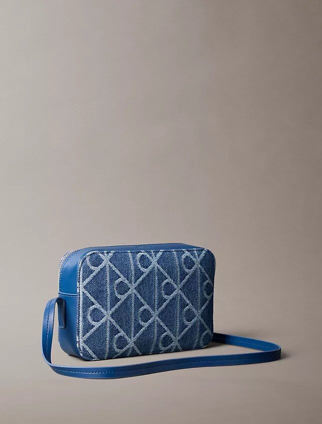 Koko pinnan kattava logomerkki Denim-kameralaukku Koko pinnan kattava logomerkki Denim-kameralaukku