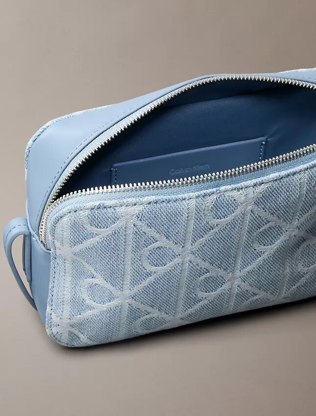 Koko pinnan kattava logomerkki Denim-kameralaukku Koko pinnan kattava logomerkki Denim-kameralaukku