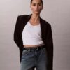Korkeavyötäröiset midi-Denim-shortsit Korkeavyötäröiset midi-Denim-shortsit