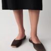 Lana-silkkisatiiniset ballerinamatalat kengät Lana-silkkisatiiniset ballerinamatalat kengät