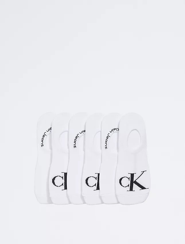 Litteäneulotut monogrammisukat, 6-pakkaus Litteäneulotut monogrammisukat, 6-pakkaus