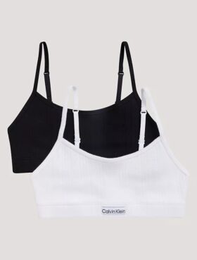 Logo Rib 2-pack lyhyt Bralette