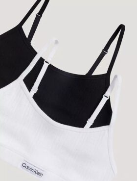 Logo Rib 2-pack lyhyt Bralette