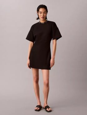Logo Rib Interlock T-paita-mekko