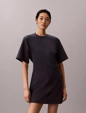 Logo Rib Interlock T-paita-mekko