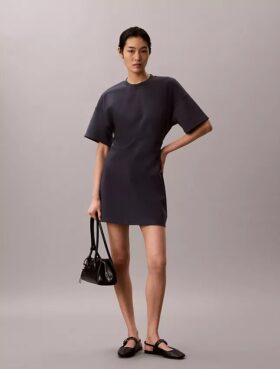 Logo Rib Interlock T-paita-mekko