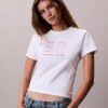 Logofonttikuviollinen slim-mallinen T-paita