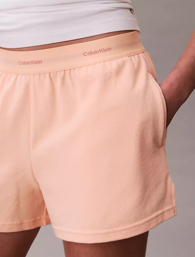 Logolla varustetut puuvillajersey-yöshortsit Logolla varustetut puuvillajersey-yöshortsit