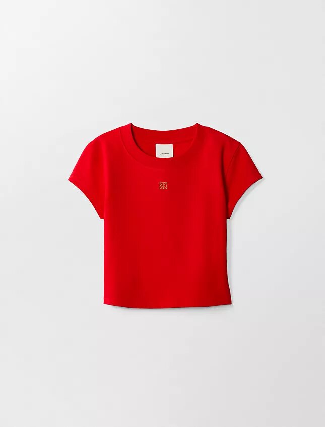 Lunar New Year Emblem Logo Crop T-paita Lunar New Year Emblem Logo Crop T-paita