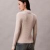 Lurex-merinovillaseoksesta valmistettu ribbineule