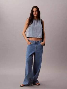Lyhyt denim-toppi