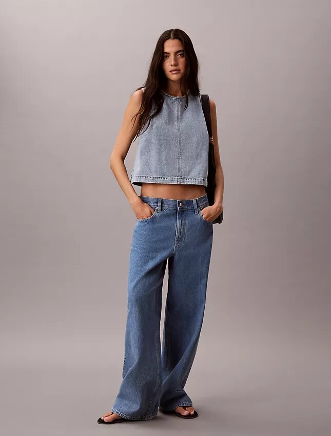 Lyhyt denim-toppi Lyhyt denim-toppi