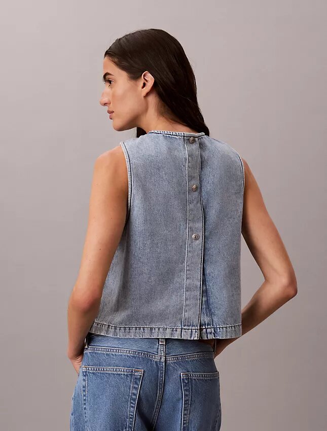 Lyhyt denim-toppi Lyhyt denim-toppi