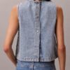 Lyhyt denim-toppi Lyhyt denim-toppi