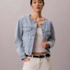 Lyhyt, kauluseton denim-Trucker Jacket Lyhyt, kauluseton denim-Trucker Jacket