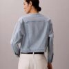 Lyhyt, kauluseton denim-Trucker Jacket Lyhyt, kauluseton denim-Trucker Jacket