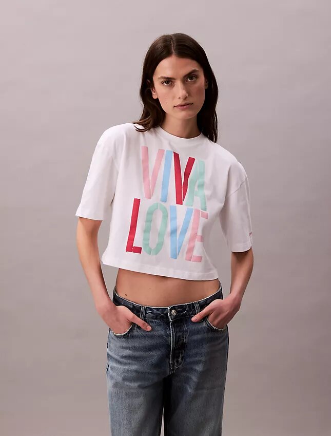 Marc Hundley Pride Viva Love lyhyt, rento T-paita Marc Hundley Pride Viva Love lyhyt, rento T-paita