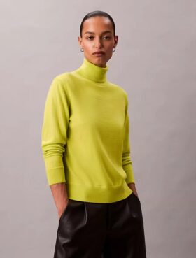 Merinovillainen klassinen turtleneck-villapaita Merinovillainen klassinen turtleneck-villapaita