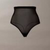 Minimalistinen verkkokangasinen korkeavyötäröinen Thong
