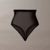 Minimalistinen verkkokangasinen korkeavyötäröinen Thong