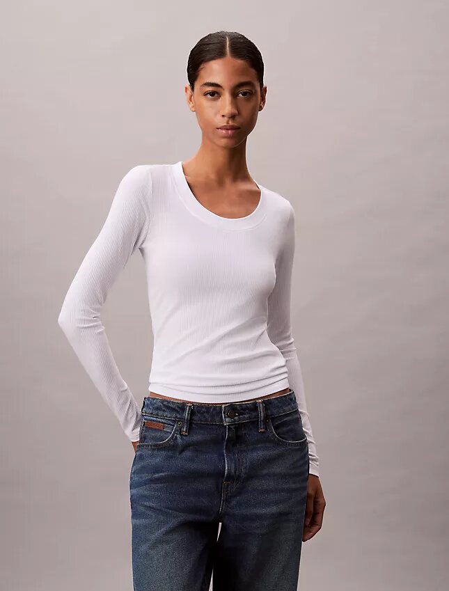 Modal Stretch Rib Slim T-paita Modal Stretch Rib Slim T-paita