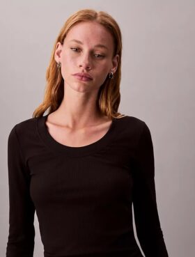 Modal Stretch Rib Slim T-paita