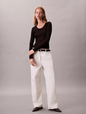 Modal Stretch Rib Slim T-paita