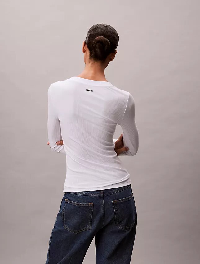 Modal Stretch Rib Slim T-paita Modal Stretch Rib Slim T-paita