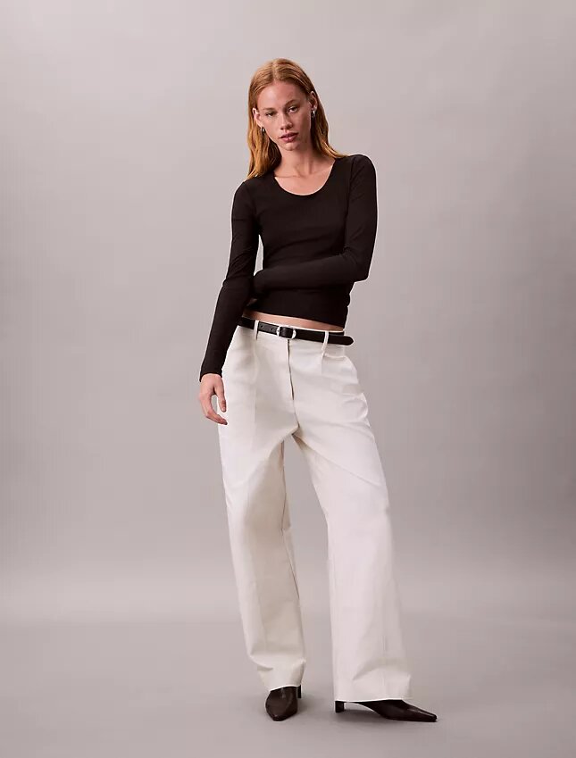 Modal Stretch Rib Slim T-paita Modal Stretch Rib Slim T-paita