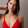 Moderni logolla varustettu kolmiomallinen Bikini-yläosa Moderni logolla varustettu kolmiomallinen Bikini-yläosa