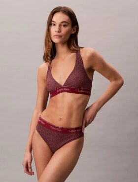 Moderni logolla varustettu uimapuku, selkäaukkoinen kolmiomallinen Bikini-yläosa