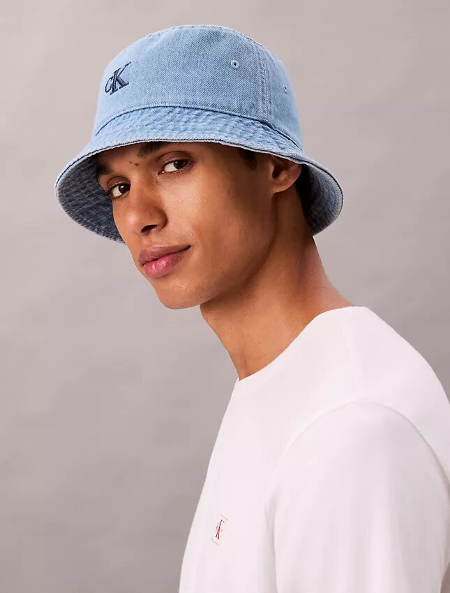 Monogram-denim-bucket-hattu Monogram-denim-bucket-hattu